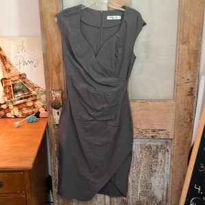 COPY - MUXXN Boutique Dress Steel Gray Rayon/Cotton/Spndx Blnd ➡️18”⬇️42”